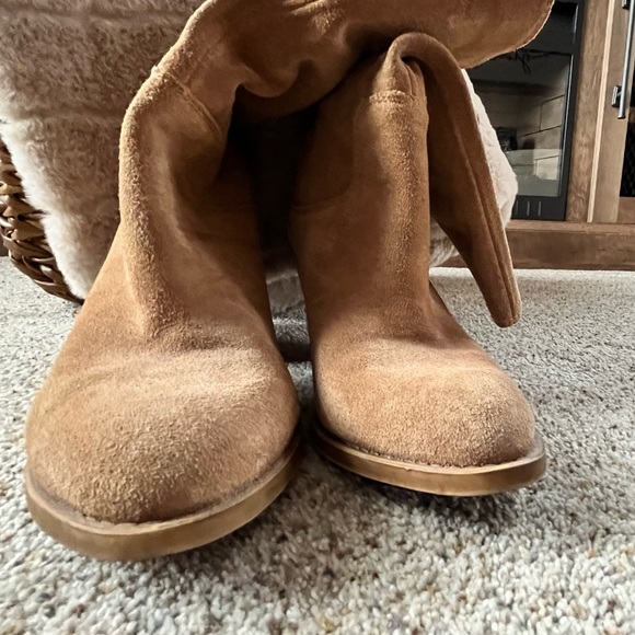 Lucky Brand, Suede Camel Slouch Boots-Size 10 - Picture 7 of 9